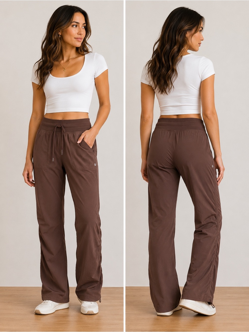 Lululemon Dance Studio Pants - Women’s Relaxed Drawstring Pants in Brown